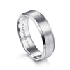 14K White Gold 6mm - Satin Finish Men's Wedding Band with Beveled Edge - MBM0123-60W4JJJ-Gabriel & Co.-Renee Taylor Gallery