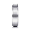 14K White Gold 6mm - Satin Finish Men's Wedding Band with Beveled Edge - MBM0123-60W4JJJ-Gabriel & Co.-Renee Taylor Gallery