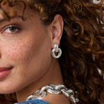 Cannes Doorknocker Earrings-Silver - ER672S00-Julie Vos-Renee Taylor Gallery