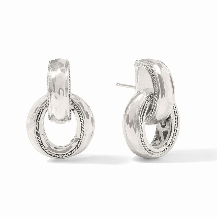 Cannes Doorknocker Earrings-Silver - ER672S00-Julie Vos-Renee Taylor Gallery