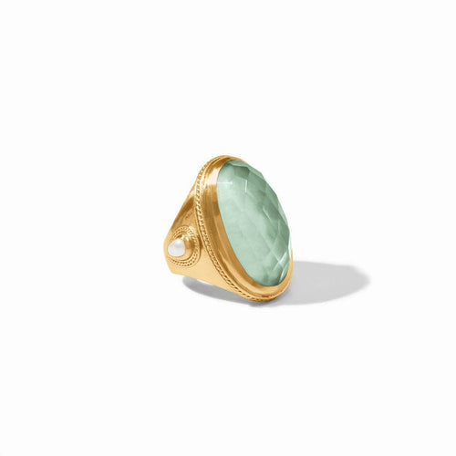 Cannes Statement Ring - Iridescent Aquamarine Blue-Julie Vos-Renee Taylor Gallery