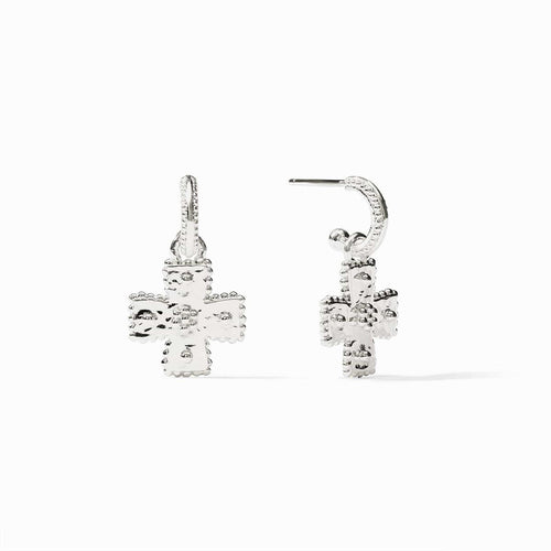 Canterbury Hoop & Charm Silver Earring - ER890S00-Julie Vos-Renee Taylor Gallery