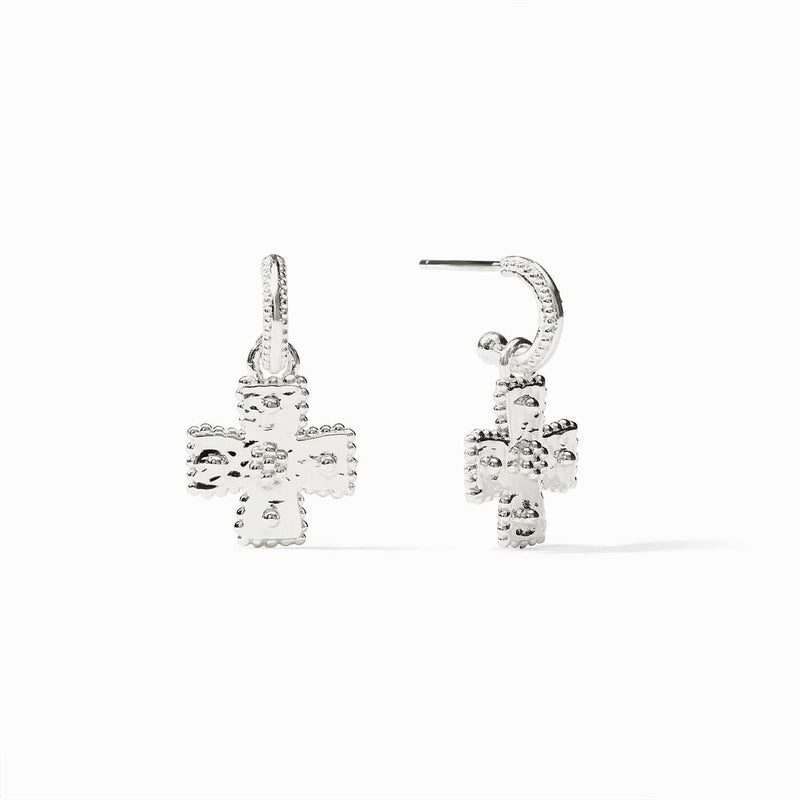Canterbury Hoop & Charm Silver Earring - ER890S00-Julie Vos-Renee Taylor Gallery