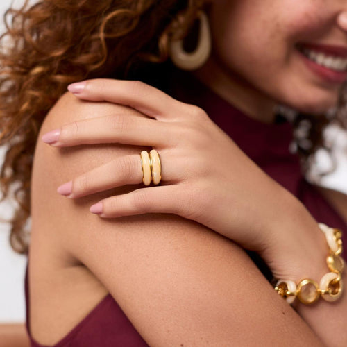 Carnaby Duet Ring-Ivory - R240GAIV-Julie Vos-Renee Taylor Gallery