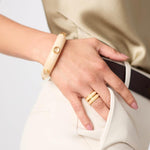 Carnaby Stone Bangle-Tortoiseshell - BG324GATS-Julie Vos-Renee Taylor Gallery