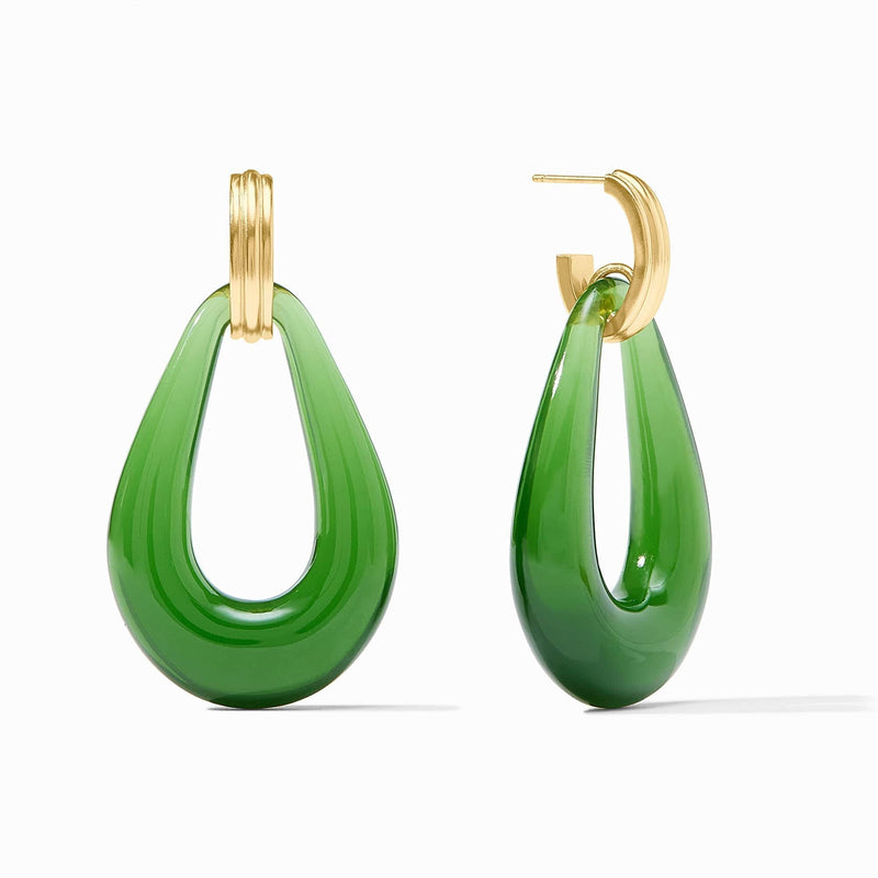 Carnaby Doorknocker Earring-Palmetto Green - ER1007GAJG00-Julie Vos-Renee Taylor Gallery