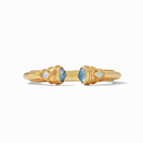 Cannes Demi Cuff - Iridescent Chalcedony Blue-Julie Vos-Renee Taylor Gallery