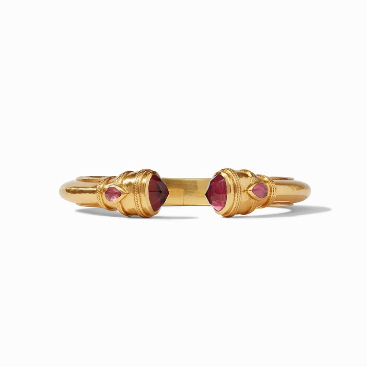 Cannes Demi Cuff - Iridescent Ruby Red-Julie Vos-Renee Taylor Gallery