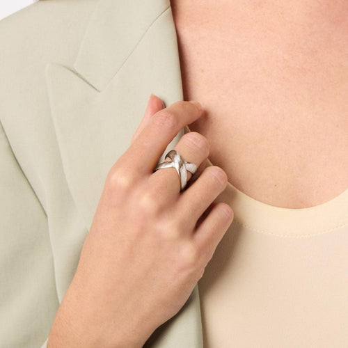 Catalina X Silver Ring - R238S00-Julie Vos-Renee Taylor Gallery
