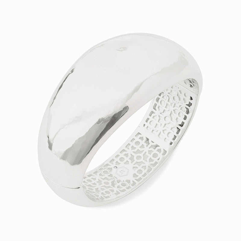 Catalina Statement Silver Hinge Bangle - BG312S00-Julie Vos-Renee Taylor Gallery