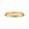 Catalina Stone Bangle - Iridescent Chalcedony Blue-Julie Vos-Renee Taylor Gallery