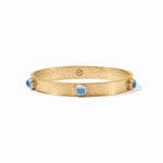 Catalina Stone Bangle - Iridescent Chalcedony Blue-Julie Vos-Renee Taylor Gallery