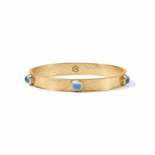 Catalina Stone Iridescent Chalcedony Blue Bangle - BG283GICA-Julie Vos-Renee Taylor Gallery