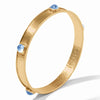 Catalina Stone Iridescent Chalcedony Blue Bangle - BG283GICA-Julie Vos-Renee Taylor Gallery