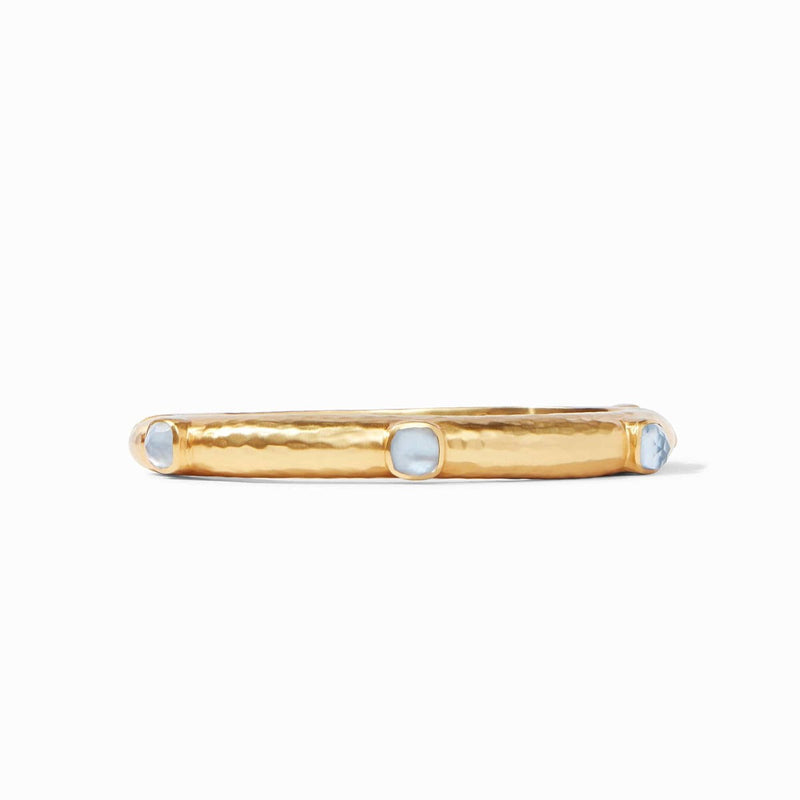 Catalina Stone Hinge Bangle - Iridescent Bahamian Blue-Julie Vos-Renee Taylor Gallery