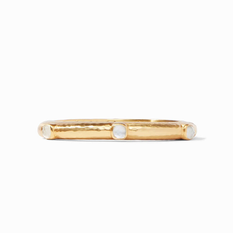 Catalina Stone Hinge Bangle - Iridescent Bahamian Blue-Julie Vos-Renee Taylor Gallery