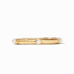 Catalina Stone Hinge Bangle - Iridescent Bahamian Blue-Julie Vos-Renee Taylor Gallery