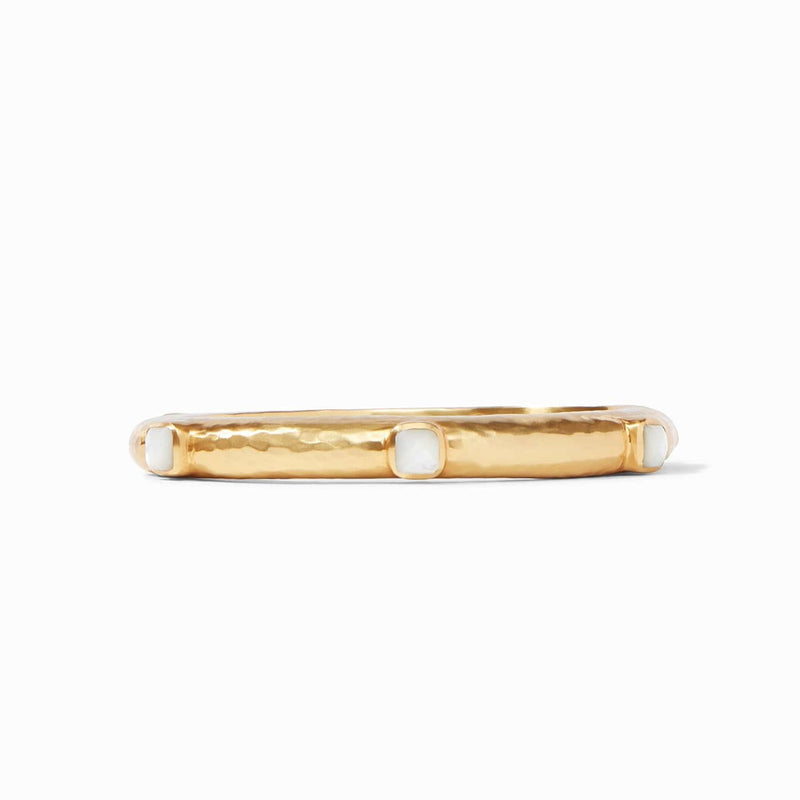 Catalina Stone Hinge Bangle - Iridescent Bahamian Blue-Julie Vos-Renee Taylor Gallery