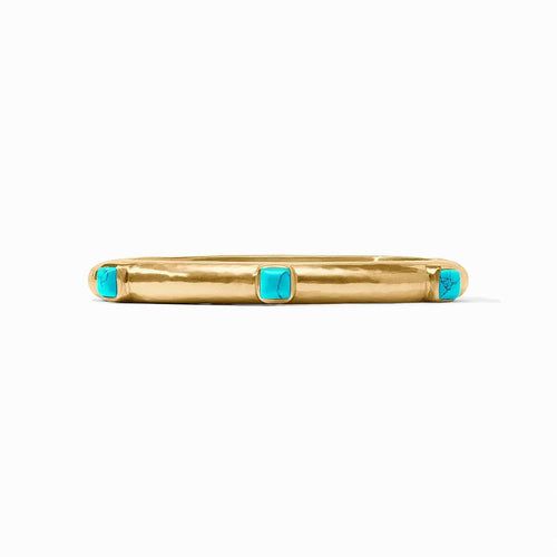 Catalina Hinge Bangle-Turquoise Blue - BG334GTQ00-Julie Vos-Renee Taylor Gallery