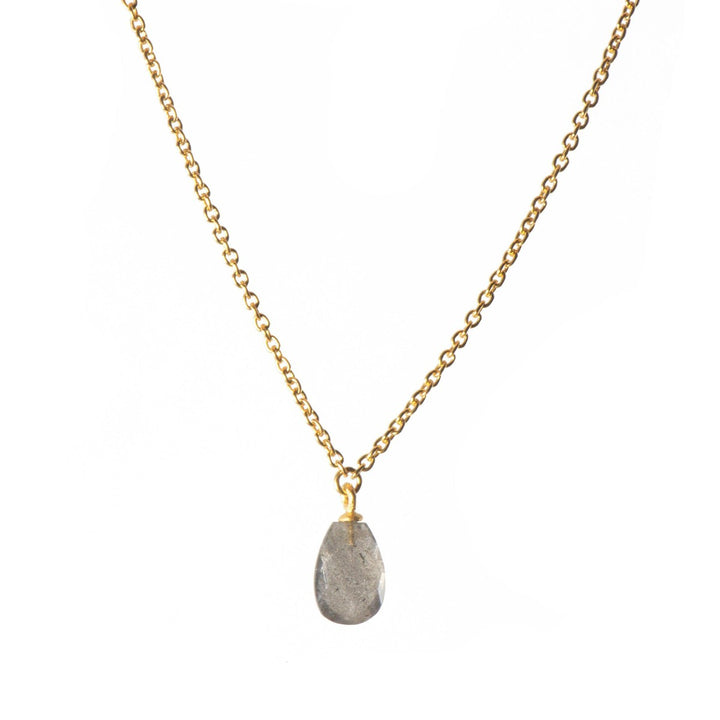 17" Faceted Labradorite 24K Gold Vermeil Pendant Necklace-Joyla-Renee Taylor Gallery