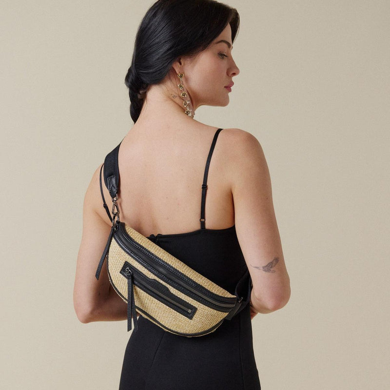 CHARLES CROSSBODY MED - Chaparral Raffia/Gunmetal-Hammitt-Renee Taylor Gallery