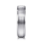 14K White Gold 6mm - Men's Wedding Band in Satin Finish - MBM0127-60W4JJJ-Gabriel & Co.-Renee Taylor Gallery