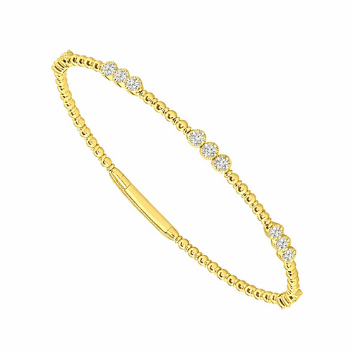 14K Yellow Gold Diamond Flexible Bangle Bracelet - FSBG5153S8Y-IDD LUXE-Renee Taylor Gallery