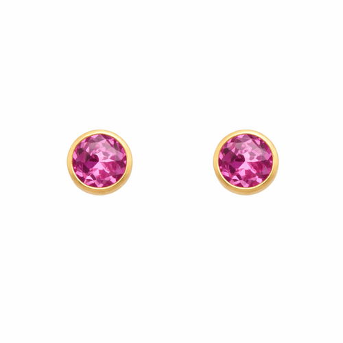 Signature Pink Tourmaline Stud Earrings in 24K Gold Vermeil – E2VPTM-Joyla-Renee Taylor Gallery