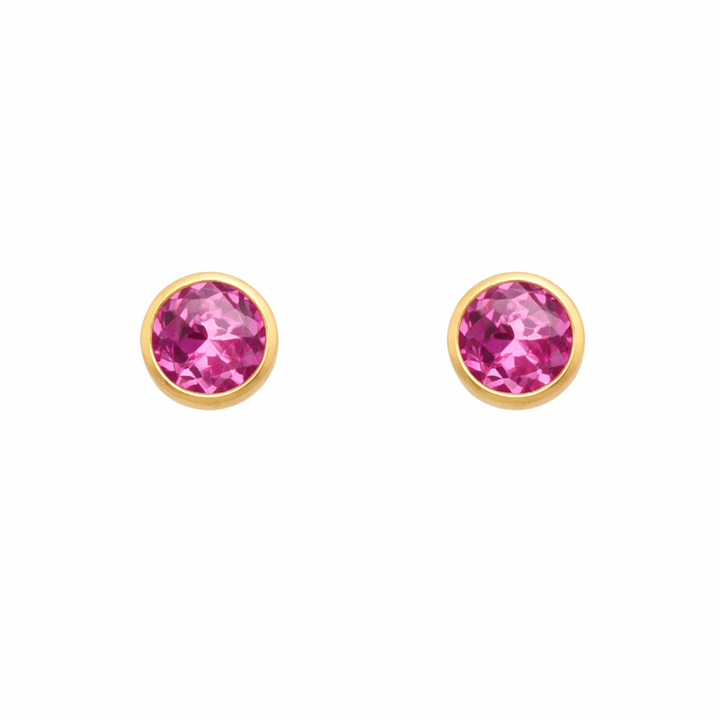 Signature Pink Tourmaline Stud Earrings in 24K Gold Vermeil – E2VPTM-Joyla-Renee Taylor Gallery