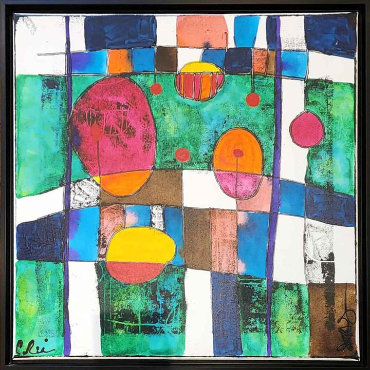 "City Scapes - Green"-Colors Artworks-Renee Taylor Gallery