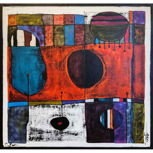 "City Scapes - Rust"-Colors Artworks-Renee Taylor Gallery