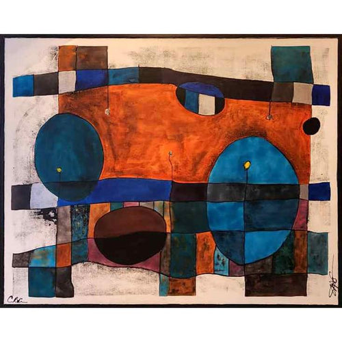 "City Scapes - Rust"-Colors Artworks-Renee Taylor Gallery