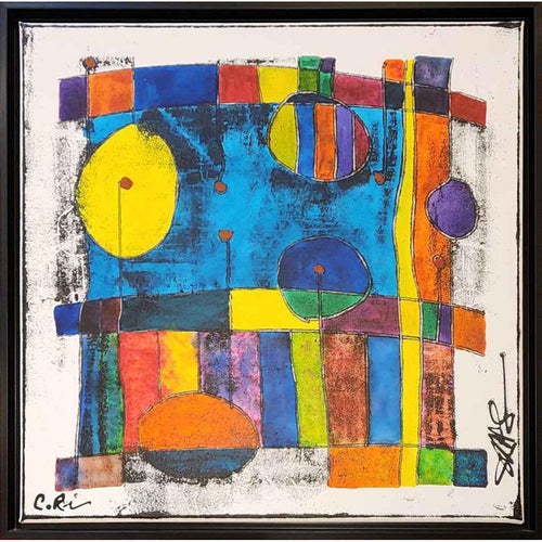 "City Scapes - White"-Colors Artworks-Renee Taylor Gallery