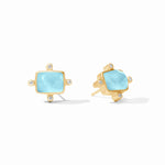 Clara Stud Earrings Iridescent Capri Blue - ER542GICP00-Julie Vos-Renee Taylor Gallery