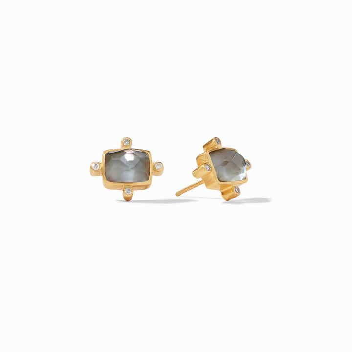 Clara Stud Earrings - Iridescent Charcoal Blue-Julie Vos-Renee Taylor Gallery