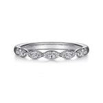 Claudette - 14K White Gold Marquise Diamond Anniversary Band - AN16461W43JJ-Gabriel & Co.-Renee Taylor Gallery