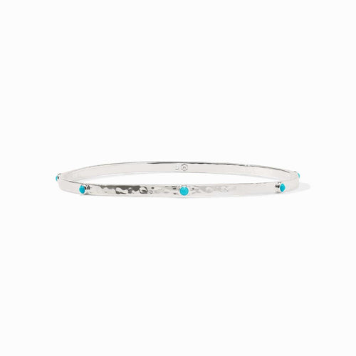 Crescent Stone Bangle-Turquoise Blue - BG193STQ-Julie Vos-Renee Taylor Gallery