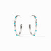 Crescent Stone Hoop Earrings-Turquoise Blue - HP036STQ-Julie Vos-Renee Taylor Gallery