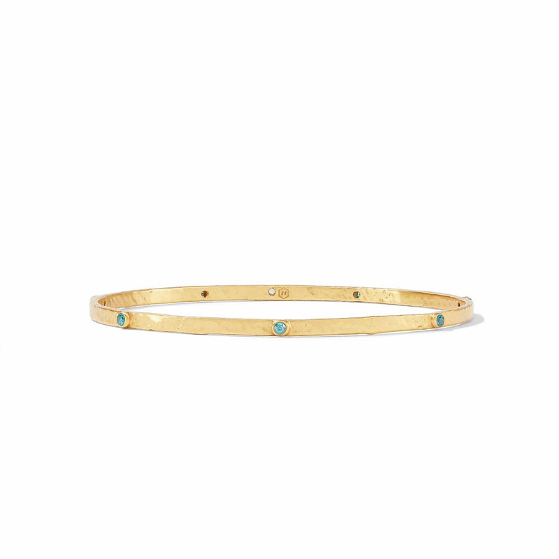 Crescent Stone Turquoise Blue Bangle - BG193GTQ-Julie Vos-Renee Taylor Gallery