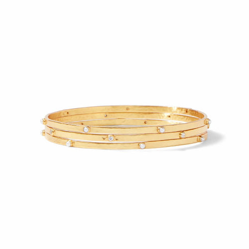 Crescent Stone Turquoise Blue Bangle - BG193GTQ-Julie Vos-Renee Taylor Gallery