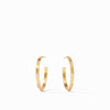 Crescent Stone Hoop Earrings-Julie Vos-Renee Taylor Gallery