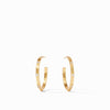 Crescent Stone Hoop Earrings - HP036GCZ-Julie Vos-Renee Taylor Gallery