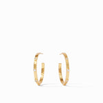 Crescent Stone Hoop Earrings-Julie Vos-Renee Taylor Gallery