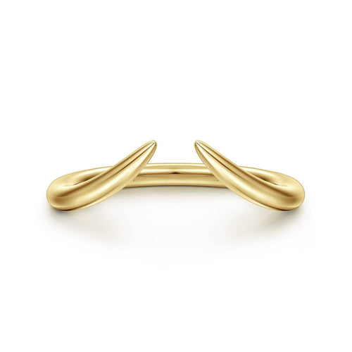 Curved 14K Yellow Gold Open Anniversary Band Contemporary Collection (Devoted) - AN16813Y4JJJ-Gabriel & Co.-Renee Taylor Gallery