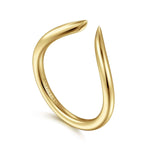 Curved 14K Yellow Gold Open Anniversary Band Contemporary Collection (Devoted) - AN16813Y4JJJ-Gabriel & Co.-Renee Taylor Gallery