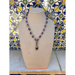 Amethyst Faceted Necklace w/ Sterling Amethyst Pendant-Carol Kahn-Renee Taylor Gallery