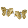 18k Yellow Gold & Diamond Monarch Butterfly Earrings - DE271-Simon G.-Renee Taylor Gallery