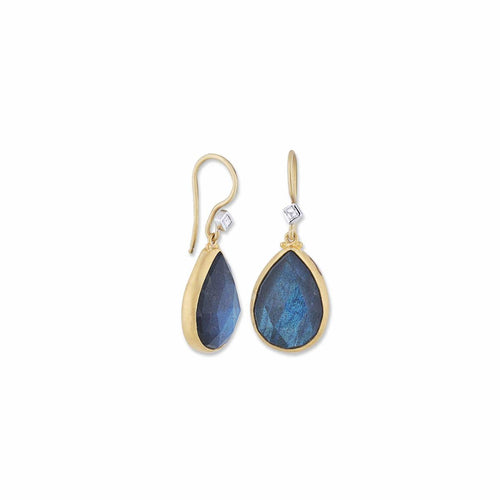 Deck Earrings with Labradorite & Diamond by Lika Behar