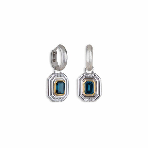 Deco London Blue Topaz Earring Drops, Diamond by Lika Behar