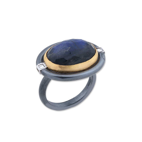 Deck Ring with Labradorite & Diamond by Lika Behar